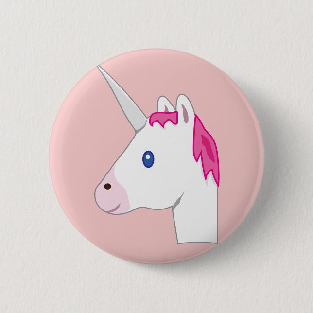 Bóton Redondo 5.08cm Unicorn emoji (Frente)