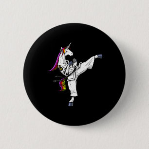 Bóton Redondo 5.08cm Unicorn Ninja Karate Martial Art Kickboxing Jiu Ji