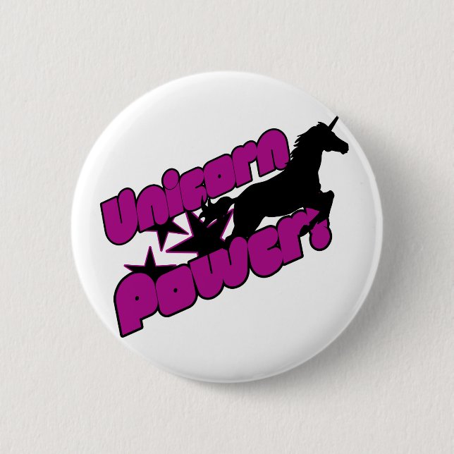 Bóton Redondo 5.08cm Unicorn Power (Frente)