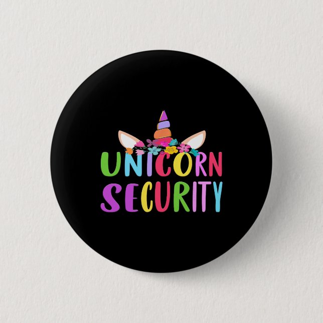 Bóton Redondo 5.08cm Unicorn Security Halloween Fall Costume Adultos Ki (Frente)