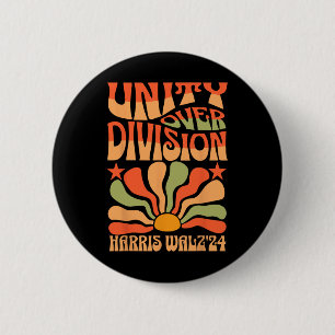 Bóton Redondo 5.08cm Unity Over Division Harris 2024 Wheimer 2024 Votaç
