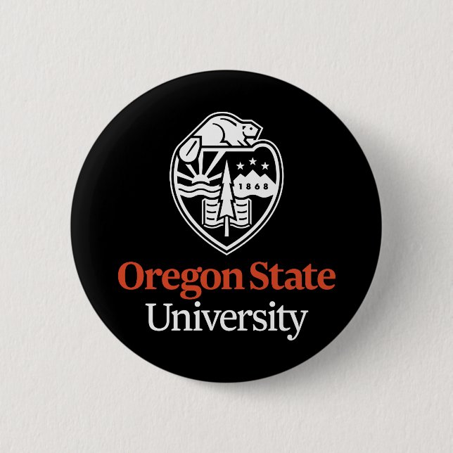 Bóton Redondo 5.08cm Universidade Estadual do Oregon (Frente)