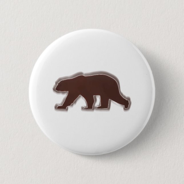 Bóton Redondo 5.08cm Urso Castanho (Frente)