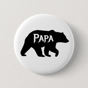 Bóton Redondo 5.08cm Urso de PAPA, Pai, Pai, Dia do Pai