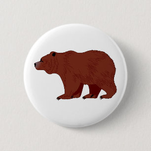 Bóton Redondo 5.08cm Urso de urso