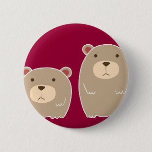 Bóton Redondo 5.08cm Urso do irmão