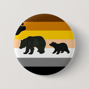 Bóton Redondo 5.08cm Urso e orgulho de Cub