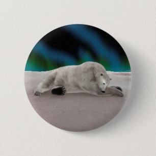 Bóton Redondo 5.08cm Urso Polar Descansando