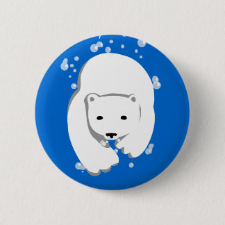 Bóton Redondo 5.08cm Urso polar subaquático