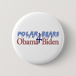Bóton Redondo 5.08cm Ursos polares para Obama Biden 2008