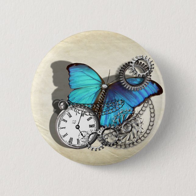 Bóton Redondo 5.08cm Ursos Vitorianos Steampunk (Frente)