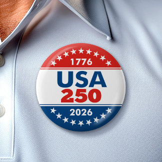 Bóton Redondo 5.08cm USA 250 - America's Birthday Classic - 1776-2026
