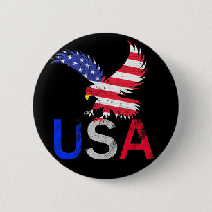 Bóton Redondo 5.08cm USA Eagle