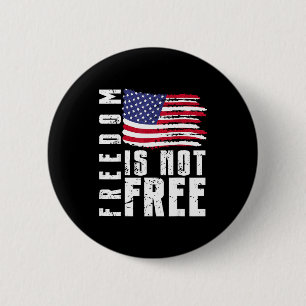 Bóton Redondo 5.08cm Usa patriótico - bandeira americana liberdade - or
