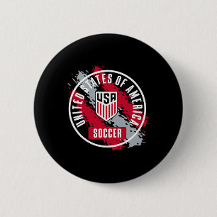 Bóton Redondo 5.08cm Usa Soccer Retro Paint Navy Usmnt Licenciado Ofici