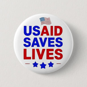 Bóton Redondo 5.08cm USAID salva vidas Agência Americana de Desenvolvim