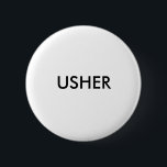 BÓTON REDONDO 5.08CM USHER<br><div class="desc">Botão de Usher:  Adicione o nome,  o logotipo,  ou as outras palavras.  Mude cores.</div>