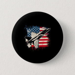 Bóton Redondo 5.08cm USS Fighter Jet F-35 4 De Julho Homens Mulheres Cr