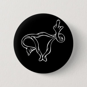 Bóton Redondo 5.08cm Utero de Dedo Médio Pró-escolha