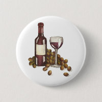Uvas Provandos De Vinho Vermelho Vidro Vidro Merlo