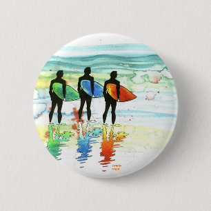 Bóton Redondo 5.08cm V.1 surfando ido