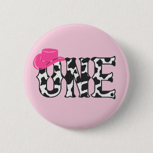 Bóton Redondo 5.08cm Vaca Impressão de Vaca Que Primeira Festa primeiro