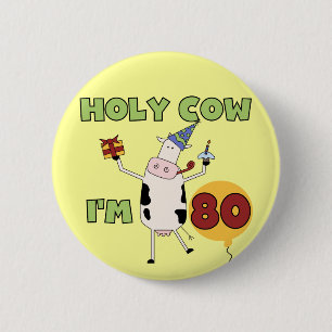 Bóton Redondo 5.08cm Vaca santamente eu sou 80 t-shirt e presentes do