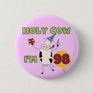 Bóton Redondo 5.08cm Vaca santamente eu sou 98 camisetas e presentes do