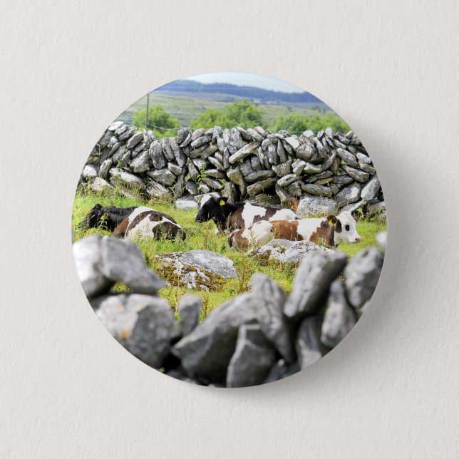 Bóton Redondo 5.08cm Vacas Moo (Frente)
