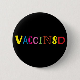 Bóton Redondo 5.08cm VACCIN8D (Neon e Black)
