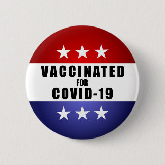 Bóton Redondo 5.08cm Vacinado Para A Novidade Política Do Covid 19