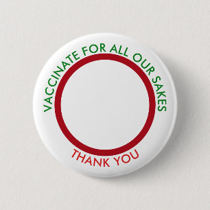 Bóton Redondo 5.08cm VACINAR PARA TODOS OS NOSSOS PROBLEMAS Vacinação
