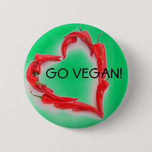 Bóton Redondo 5.08cm Vai o Vegan!