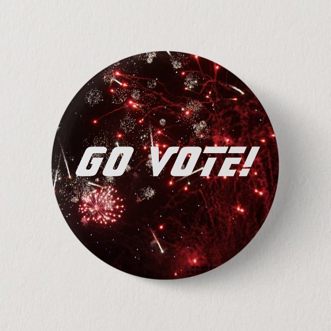 Bóton Redondo 5.08cm Vai Votar! Botão (Frente)
