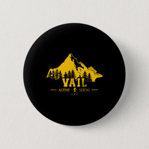 Bóton Redondo 5.08cm Vail Colorado Usa Ski Resort alpino Souveni