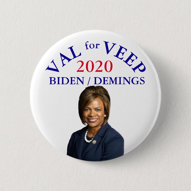 Bóton Redondo 5.08cm Val Demings para Vice-Presidente 2020 (Frente)