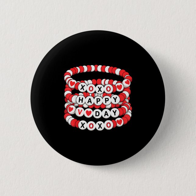 Bóton Redondo 5.08cm Valentines Friendship Bracelets Valentines Women K (Frente)