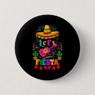 Bóton Redondo 5.08cm Vamos festejar sombrero mexicano cinco de maio cac
