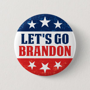 Bóton Redondo 5.08cm Vamos Go Brandon fjb engraçada anti joe Biden vin