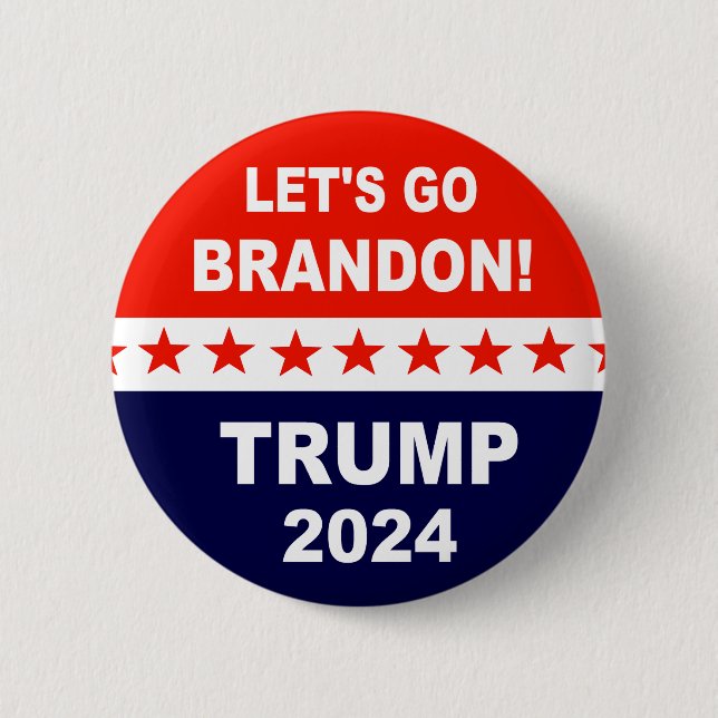 Bóton Redondo 5.08cm Vamos ir Brandon TRUMP 2024 (Frente)
