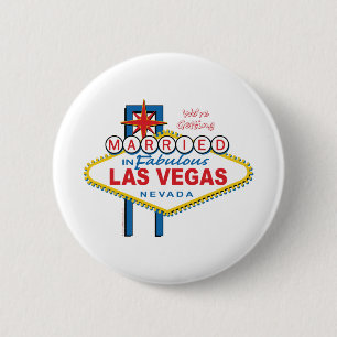 Bóton Redondo 5.08cm Vamos nos casar em Las Vegas