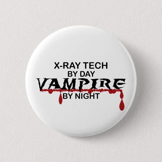 Bóton Redondo 5.08cm Vampiro da tecnologia do raio X em a noite (Frente)
