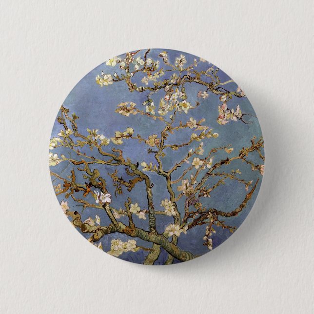 Bóton Redondo 5.08cm Van Gogh Almond Blossom (Frente)