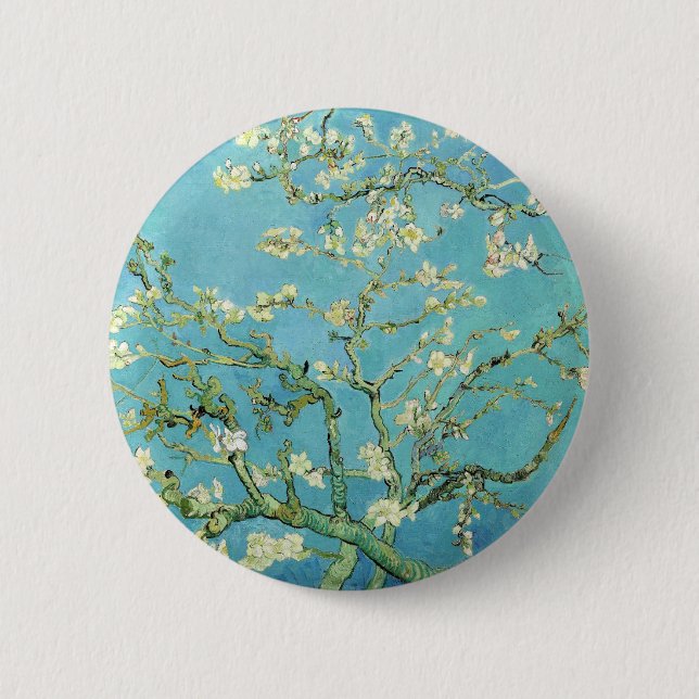 Bóton Redondo 5.08cm Van Gogh Almond Blossoms (Frente)