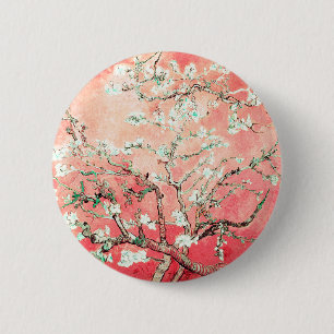 Bóton Redondo 5.08cm Van Gogh Almond Blossoms Peach