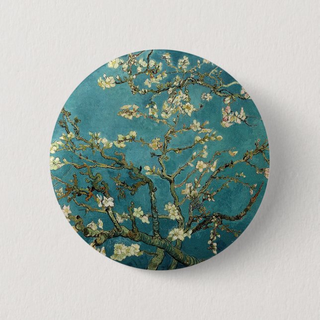Bóton Redondo 5.08cm Van Gogh Blossoming Almond (Frente)