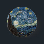 Bóton Redondo 5.08cm Van Gogh Starry Night<br><div class="desc">Vincent Van Gogh Starry Night,  obra-prima,  trabalho de arte de vintage em produtos modernos do Zazilicious</div>