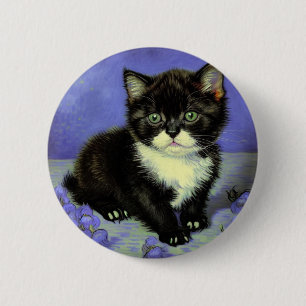 Bóton Redondo 5.08cm Van Gogh Tuxedo Kitten