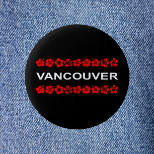 Bóton Redondo 5.08cm Vancouver Aloha Banda Cor Escura