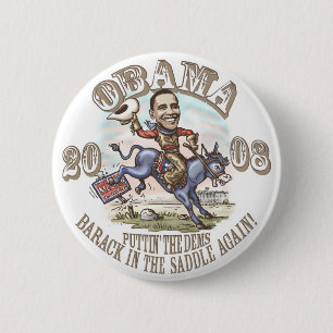 Bóton Redondo 5.08cm Vaqueiro 2008 de Obama